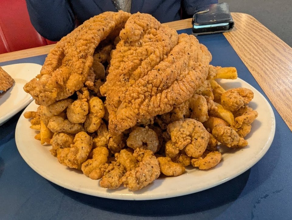 Catfish Fillets and Baby Shrimp